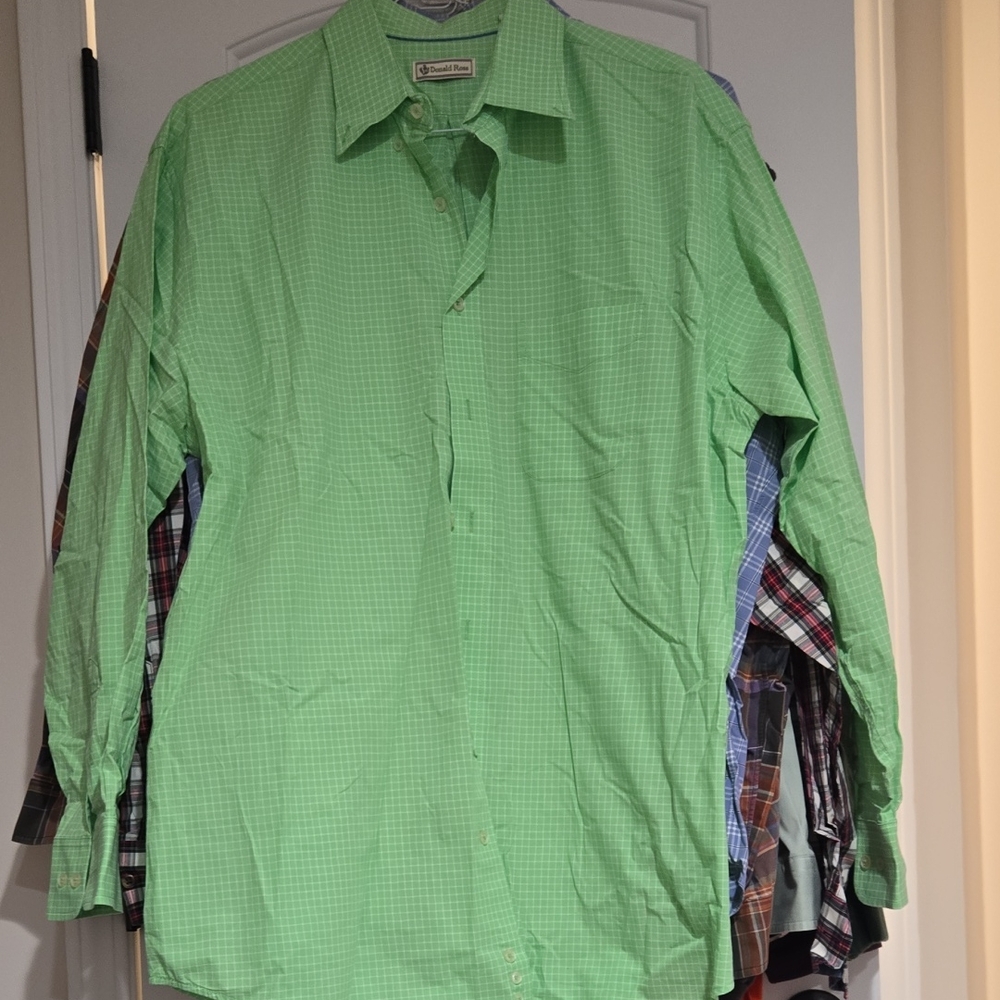 Donald Ross Green Checkered Men's Shirt